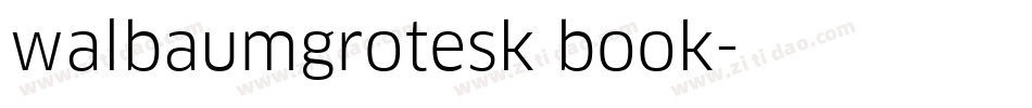 walbaumgrotesk book字体转换